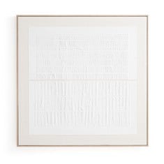 LA REDOUTE RESA 100 X 100CM CANVAS IN WHITE - RRP £130