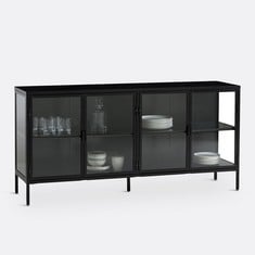 LA REDOUTE HARLEM 4-DOOR METAL SIDEBOARD IN BLACK - ITEM NO. GKG570 - RRP £525