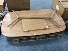 LA REDOUTE OAK DINING TABLE (KERBSIDE PALLET DELIVERY)