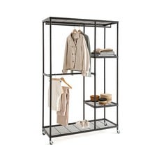 LA REDOUTE FOZZO 2-RAIL PORTABLE WARDROBE UNIT IN BLACK - ITEM NO. GNS576 - RRP £175