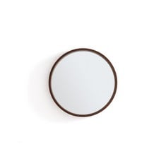 LA REDOUTE ALARIA 35CM DIAMETER WALNUT VENEER ROUND MIRROR - ITEM NO. GKJ266