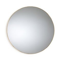 LA REDOUTE UYOVA 70CM DIAMTER ROUND METAL MIRROR IN BRASS - ITEM NO. GLC944 -RRP £135