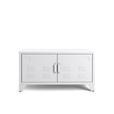 LA REDOUTE HIBA 2-DOOR METAL LOW SIDEBOARD IN WHITE - ITEM NO. GBP910 - RRP £145