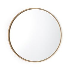 LA REDOUTE ALARIA 100CM DIAMTER ROUND OAK VENEER MIRROR IN LIGHT OAK - ITEM NO. GFX287 - RRP £210