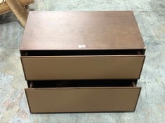 LA REDOUTE 2 DRAWER CHEST IN DARK WOOD