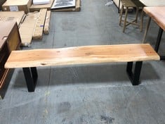 DINING BENCH IN WOOD/ BLACK LEGS