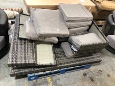 RATTAN SOFA PARTS WITH CUSHIONS (KERBSIDE PALLET DELIVERY)