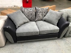 HILTON 2 SEATER SOFA BED IN BLACK / CHARCOAL FABRIC - RRP £699