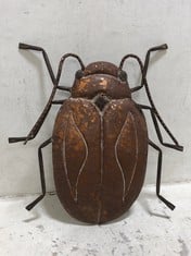 6 X STONE THE CROWS IRON CLAD BEETLE WALL DECORATION - HGT 40CM - TOTAL RRP £228