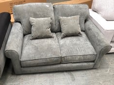 WILLIAM 2 SEATER FABRIC SOFA IN MID GREY - RRP £1199