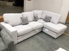 MINC FABRIC RIGHT HAND CORNER CHAISE SOFA IN IVORY / GREY - RRP £1999