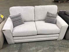 MINK FABRIC 2 SEATER SOFA IN IVORY / GREY - RRP £1099