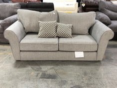 AURORA 2 SEATER SOFA IN GREY FABRIC