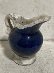 7 X STONE THE CROWS SMALL PITCHER IN INDIGO - ITEM NO. 366048