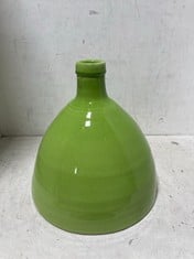 6 X STONE THE CROWS LARGE SQUAT VASE IN LIME GREEN - ITEM NO. 675462