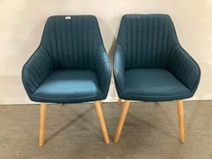 2 X JOHN LEWIS TORONTO DINING CHAIRS IN BLUE - RRP £329