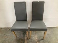 JOHN LEWIS SLENDER 2 X CHAIRS IN DARK GREY - RRP £179