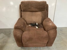 LA-Z-BOY WINCHESTER POWER RECLINER ARMCHAIR IN CHOCOLATE FABRIC - RRP £949