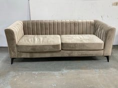 MARY 3 SEATER SOFA IN MINK VELVET - RRP £1010