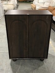 ARC 2 DOOR CUPBOARD IN DARK BROWN