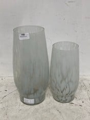 LOLA LARGE VASE IN WHITE TO INCLUDE LOLA SMALL VASE IN WHITE (COLLECTION ONLY)