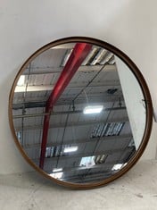 READING ROUND MIRROR IN BROWN (COLLECTION ONLY)