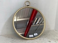 BAYSWATER GOLD ROUND MIRROR 400X20X470MM - ITEM NO. 703652 - RRP £ 74.95 (COLLECTION ONLY)