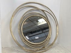 ALLENDE MIRROR SATIN GOLD 660X80X660MM - 895229 - RRP £359 (COLLECTION ONLY)