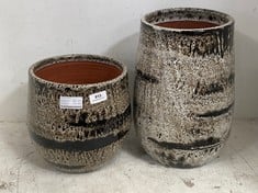 2 X ASSORTED MONZORO BOWL PLANTERS (COLLECTION ONLY)