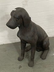 DIGBY DOG ORNAMENTAL DOG AGED BRONZE - RRP £199 (COLLECTION ONLY)