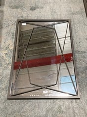 WAINSCOTT MIRROR IN BLACK 65 X 95CM - RRP £180 (COLLECTION ONLY)