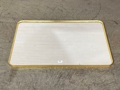 HOLWORTH RECTANGLE ROUNDED MIRROR IN GOLD 90 X 60CM (COLLECTION ONLY)