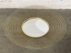 STAFFORD ROUND MIRROR IN GOLD 92 X 92CM - RRP £239 (COLLECTION ONLY)