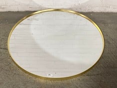 HOLWORTH LARGE ROUND MIRROR GOLD 800X35X800 - ITEM NO. 546825 - RRP £129.95 (COLLECTION ONLY)