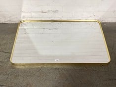 HOLWORTH RECTANGLE MIRROR GOLD 600X35X900MM - 546801 - RRP £129.95 (COLLECTION ONLY)