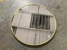 HOLWORTH LARGE ROUND MIRROR GOLD 800X35X800 - ITEM NO. 546825 - RRP £129.95 (COLLECTION ONLY)