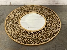 VERDENT ROUND MIRROR IN GOLD - ITEM NO. 402777 (COLLECTION ONLY)