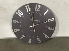 20" MULBERRY WALL CLOCK GRAPHITE IN SILVER