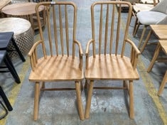 WYCOMBE CARVER DINING CHAIR 535X555X1045MM (2PK) - 224420 - RRP £975