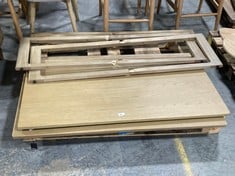 2 X PANELLED COFFEE TABLE IN SMOKED OAK - ITEM NO. 530596 - RRP £380 (KERBSIDE PALLET DELIVERY)