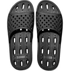 14 X RANBERONE SHOWER SLIPPERS FOR WOMEN MEN QUICK-DRYING SHOWER SHOES ANTI-SLIP BATHROOM SLIPPERS SWIMMING POOL BEACH SLIDERS SUMMER SANDALS BLACK 10 UK.