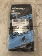 APPROX 30X ASSORTED ITEMS TO INCLUDE ALIEN PROS BIKE HANDLEBAR TAPE .