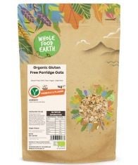 18 X WHOLEFOOD EARTH ORGANIC GLUTEN FREE PORRIDGE OATS – 1 KG | GMO FREE | VEGAN | HIGH FIBRE | CERTIFIED ORGANIC BB: 26/11/2024.