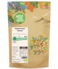 15 X WHOLEFOOD EARTH ORGANIC SOYA CHUNKS 1KG GMO FREE | VEGAN | HIGH FIBRE | HIGH PROTEIN | CERTIFIED ORGANIC BB: 27/11/2024.