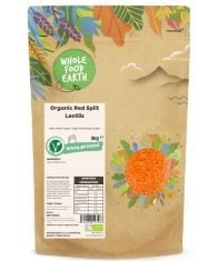 QTY OF ITEMS TO INCLUDE 23X ASSORTED WHOLEFOOD EARTH TO INCLUDE WHOLEFOOD EARTH ORGANIC RED SPLIT LENTILS 3KG GMO FREE | VEGAN | HIGH FIBRE | HIGH PROTEIN | CERTIFIED ORGANIC, WHOLEFOOD EARTH DELUXE