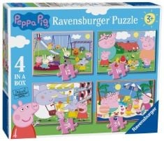 QTY OF ITEMS TO INCLUDE 14X ASSORTED TOYS TO INCLUDE RAVENSBURGER PEPPA PIG 4 IN BOX (12, 16, 20, 24 PIECES) JIGSAW PUZZLES FOR KIDS AGE 3 YEARS UP - CHRISTMAS GIFTS FOR KIDS, LEGO 43103 VIDIYO PUNK