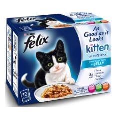 QTY OF ITEMS TO INCLUDE APPROX 15X ASSORTED PET ITEMS TO INCLUDE FELIX AGAIL KITTEN FISH IN JELLY 12 PACK 100G - 12 100G POUCHES (PACK OF 4), PETSAFE REMOTE VIBRATION TRAINER, 100 M.