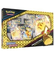 QTY OF ITEMS TO INCLUDE 5 X ASSORTED POKEMON ITEMS TO INCLUDE POKÉMON TCG: CROWN ZENITH SPECIAL COLLECTION – PIKACHU VMAX (2 ETCHED FOIL PROMO CARDS, 1 FOIL OVERSIZE CARD & 5 BOOSTER PACKS) MULTICOLO