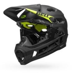 1 X BELL UNISEX SUPER DH MIPS CYCLING HELMET, MATTE/GLOSS BLACK, L 58-62 CM UK.