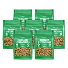 7 X BY NATURAL UNSALTED SHELLED PISTACHIO, 7 X 200 G, 1400 G BBD: 29/11/2024.